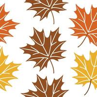 Abstract autumn leaves seamless pattern with geometric leaf shapes and earthy tones for modern fall designs concept as Modern autumn leaves pattern with geometric shapes and earthy Clean Set 2 vector