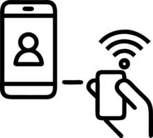 A person uses a smartphone displaying a VPN icon to connect securely to a virtual private network representing VPN protocols concept as Individual connects to VPN network using sm Clean vector