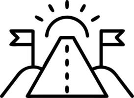 2026 goal and growth strategy on asphalt road at sunset representing new year resolutions targets and challenges concept as Captures determination and strategic planning visualizi Clean vector