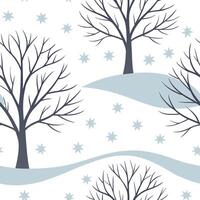 Winter whites seamless pattern with fluffy snow icy branches and frosty landscapes for a crisp winter atmosphere concept as Crisp winter whites pattern with fluffy snow icy branche Cleans vector