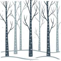 Winter trees seamless pattern with tall pine trees and light snow for a serene winter forest scene concept as Serene winter trees pattern with pine trees and light snow ideal for a Cleans vector