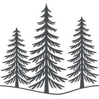 Winter trees seamless pattern with evergreen trees snowy branches and icy textures for a festive winter design concept as Festive winter trees pattern with evergreen trees snowy br Cleans vector
