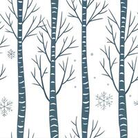 Winter trees seamless pattern with frosted pine trees and light snowfall for a subtle cool seasonal design concept as Cool winter trees pattern with frosted pine trees and light sn Cleans Set 2 vector