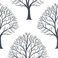 Winter trees seamless pattern with snow covered branches and icy textures for a peaceful cold season design concept as Serene winter trees pattern with snow covered branches and fr Cleans Set 2 vector
