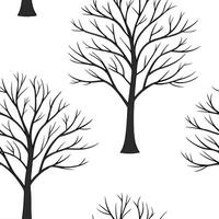 Winter trees seamless pattern with bare branches light frost and delicate snowflakes for a minimal winter design concept as Minimalist winter trees pattern with bare branches light Cleans vector