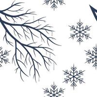 Winter snow seamless pattern with falling snowflakes icy branches and cold textures for a pure frozen effect concept as Pure winter snow pattern with falling snowflakes and icy bra Cleans vector