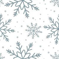 Winter snow seamless pattern with delicate light snowflakes and frosty textures for a minimalist winter design concept as Minimalist winter snow pattern with delicate snowflakes an Cleans vector