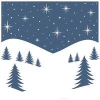 Winter nights seamless pattern with snowy hills distant mountains and sparkling stars for a peaceful remote winter landscape concept as Remote winter night pattern with snowy hills Cleans Set 2 vector