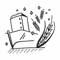 Wheat Price Increase and Decrease concept as A view illustrating the increase and decrease of wheat prices set against a whimsical background offering ample space for text or graph Cleans vector