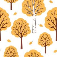 Warm autumn trees seamless tile pattern with chestnut and fir trees for inviting seasonal decor concept as Chestnut and fir trees arranged seamlessly to create warm and inviting se Clean Set 2 vector
