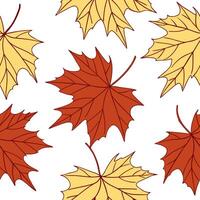 Warm autumn leaves seamless pattern with rich browns reds and oranges for a cozy fall inspired design concept as Cozy autumn leaves pattern with rich brown red and orange hues idea Cleans vector