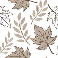 Vintage spring leaves seamless pattern with earthy tones and soft textures for a natural organic design concept as Organic spring leaves pattern with earthy tones and soft textures Cleans vector