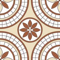 Vintage mosaic seamless pattern with earthy colors for rustic decor concept as Rustic mosaic tiles seamlessly arranged in vintage patterns using earthy color palettes for warm deco Clean vector