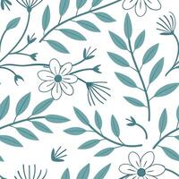 Vintage floral seamless pattern with pastel colors for soft interiors concept as Gentle pastel colored floral elements seamlessly patterned for soft and inviting interior spaces in Clean vector