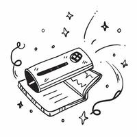 Tape with Obsolete Certificate and Rewinder concept as A tape with an obsolete certificate and rewinder set against a dreamy background offering ample space for text or Clean vector