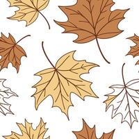 Vintage autumn leaves seamless pattern with faded tones and soft textures for a retro inspired design concept as Retro autumn leaves pattern with faded tones and soft textures perf Cleans vector