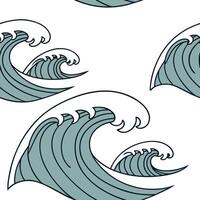 Vintage abstract waves seamless pattern with fluid lines and muted colors for serene designs concept as Serene vintage abstract waves pattern featuring fluid lines and muted colors Cleans vector
