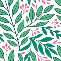 Vibrant spring foliage seamless pattern for nature inspired interiors concept as Lively spring foliage such as leaves and vines in a seamless pattern ideal for nature inspired inte Clean vector