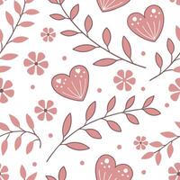 Valentine hearts and love quotes seamless tile pattern with elegant scripts and romantic hues for sentimental decor concept as Elegant script love quotes and romantic hearts arrang Cleans Set 2 vector