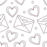 Valentine hearts and love letters seamless tile pattern with romantic scripts and pastel hues for elegant decor concept as Romantic script love letters and pastel hearts arranged s Cleans Set 5 vector