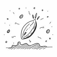 Unique Seed Among Seeds concept as A single unique seed stands out among numerous seeds in a dreamy background offering ample space for text or graphics symbolizing potential and u Cleans vector