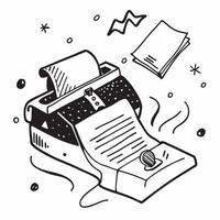 Typewriter with Obsolete Certificate and Dusty Paper concept as A typewriter with an obsolete certificate and dusty paper set against a whimsical background offering ample space fo Cleans Set 3 vector