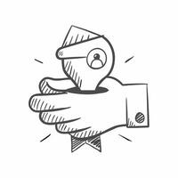 Trust point icon with copy space on white background concept as A illustration of a trust point icon with ample copy space on a white background ideal for depicting trustwor Cleans vector