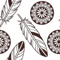 Tribal patterns seamless design with woven textures and rustic elements for an earthy handmade tribal vibe concept as Woven tribal patterns with rustic elements ideal for a handmad Cleans vector