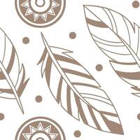 Tribal patterns seamless design with minimalist shapes and neutral colors for a Cleans modern cultural design concept as Minimalist tribal patterns with neutral colors for a Cleans m Cleans vector