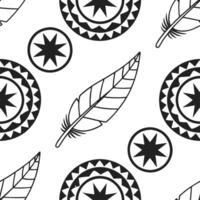 Tribal patterns seamless design with geometric shapes and a monochromatic color scheme for a minimalistic tribal aesthetic concept as Geometric tribal patterns with a monochromatic Cleans vector