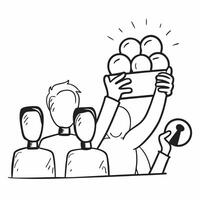 Trainer with team building exercises concept as A trainers profile blended with team building exercises symbolizing collaboration and teamwork in training Perfect for business tra Cleans vector