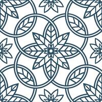 Traditional Scandinavian folk patterns and snowflakes seamless tile pattern with cool tones concept as Cool tones highlight traditional Scandinavian folk patterns intertwined with Cleans vector