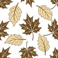 Thanksgiving leaves seamless pattern with rich autumn colors of red orange and yellow for a warm harvest inspired look concept as Warm Thanksgiving pattern with red orange and yell Cleans Set 13 vector