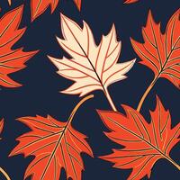 Thanksgiving leaves seamless pattern with rich autumn colors of red orange and yellow for a warm harvest inspired look concept as Warm Thanksgiving pattern with red orange and yell Cleans Set 16 vector