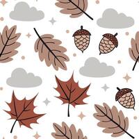 Thanksgiving leaves seamless pattern with rich autumn colors of red orange and yellow for a warm harvest inspired look concept as Warm Thanksgiving pattern with red orange and yell Cleans Set 4 vector