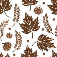 Thanksgiving leaves seamless pattern with rich autumn colors of red orange and yellow for a warm harvest inspired look concept as Warm Thanksgiving pattern with red orange and yell Cleans Set 5 vector