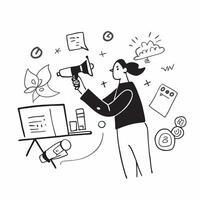 Team Leader with Whiteboard and Markers concept as A team leader using a whiteboard and markers set against a whimsical background offering ample space for text or graphics symboli Cleans vector