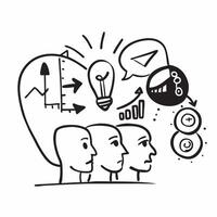 Team leader with team conflict concept as A team leaders profile blended with a team conflict situation symbolizing the challenges of interpersonal issues in the workplace Ideal f Cleans vector