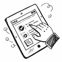 Tablet with Financial Planning App concept as A tablet showing a financial planning app interface with space for text in Photo Stock Concept Cleans vector