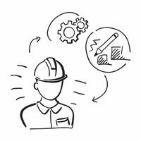 Supervisor with safety training concept as A supervisors profile blended with safety training activities symbolizing the importance of maintaining a safe work environment Ideal fo Cleans vector