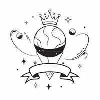 Supreme Ruler with Crown and Globe concept as An image of a supreme ruler with a crown and globe set against a whimsical background offering ample space for text or graphics symbol Cleans vector