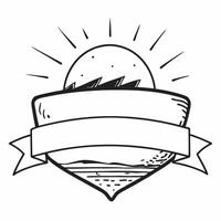 Sunrise icon with copy space on a white background concept as A image of a sunrise icon with generous copy space on a white background ideal for new beginnings and retiremen Cleans Set 2 vector