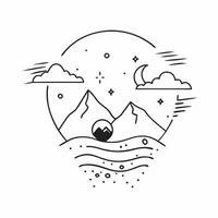 Sunrise and Sunset Over Mountains concept as A timelapse view of sunrise and sunset over mountains set against a whimsical background offering ample space for text or graphics symb Cleans vector