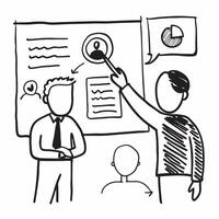 Supervisor with coaching session concept as A supervisors profile blended with a coaching session symbolizing guidance and support in employee development Ideal for business train Cleans vector