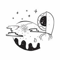Sunrise and Night Sky concept as A timelapse view of sunrise and the night sky set against a whimsical background offering ample space for text or graphics symbolizing the celestia Cleans vector