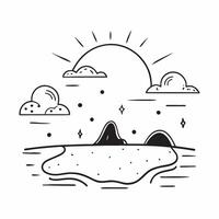 Sunrise and Nightfall Over Plains concept as A timelapse view of sunrise and nightfall over plains set against a whimsical background offering ample space for text or graphics symb Cleans vector