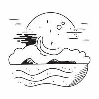 Sunrise and Moonrise Over Lake concept as A timelapse view of sunrise and moonrise over a lake set against a dreamy background offering ample space for text or graphics symbolizing Cleans vector