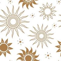 Summer sun seamless tile pattern with warm golden hues and abstract sun designs for modern interiors concept as Abstract sun designs and golden hues arranged seamlessly to add a mo Cleans vector