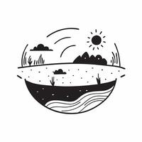 Summer and Winter Farmland concept as Half tone summer and winter farmland landscape offering ample space for text or graphics symbolizing abundance and dormancy in Photo Stock Co Cleans vector