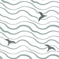 Subtle summer waves seamless pattern with soft undulating lines and muted tones for a peaceful coastal effect concept as Peaceful coastal waves pattern with soft undulating lines a Cleans Set 2 vector